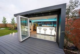 Garden room with bar inside