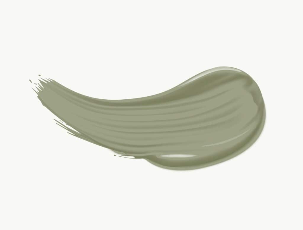 a dab of green paint