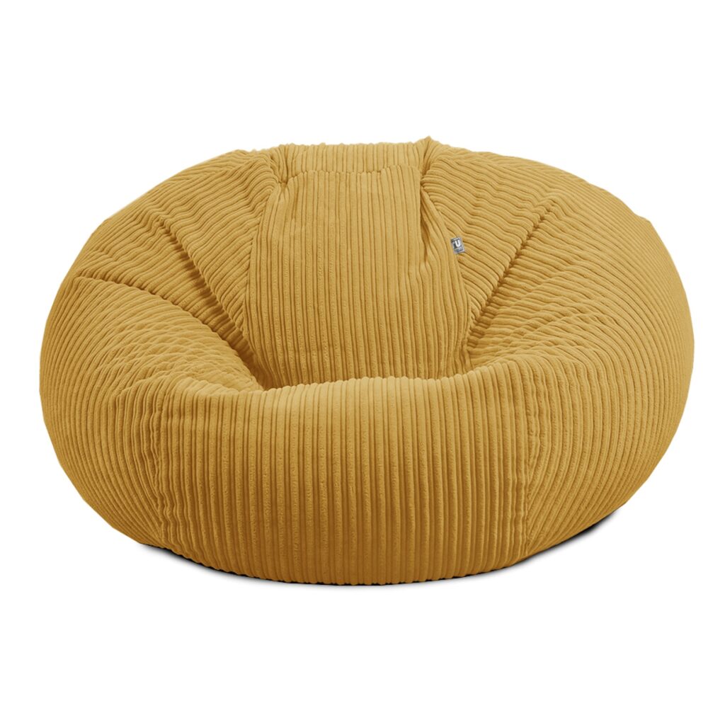 rucomfy Goliath Beanbag Jumbo Cord Mustard